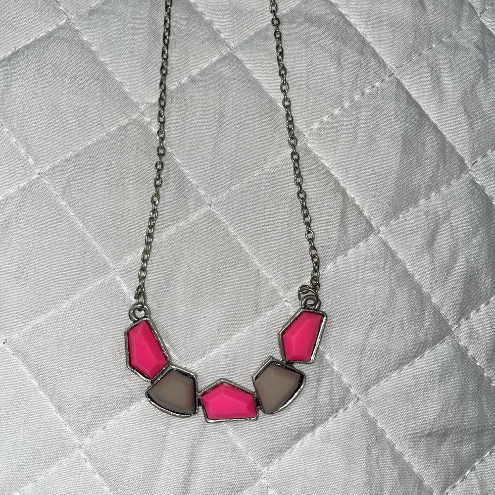 Pink and Gray Necklace